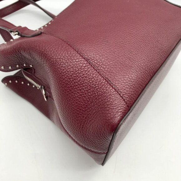Brighton Burgundy Pebbled Leather Roksanda Satchel Bag - Picture 9 of 11